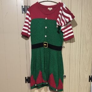 Poof! Red and Green Holiday Dress